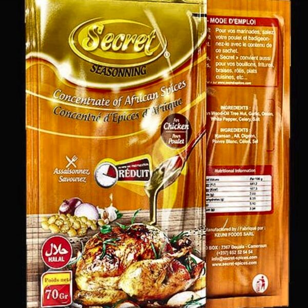 La Kribienne - Secret Seasoning Poulet Secret Seasoning - Concentré d'Épices d'Afrique pour Poulet